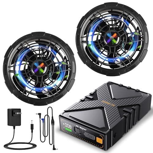 A【42V暴風&2025革新モデル】ファンバッテリーセット 作業服専用 大容量バ