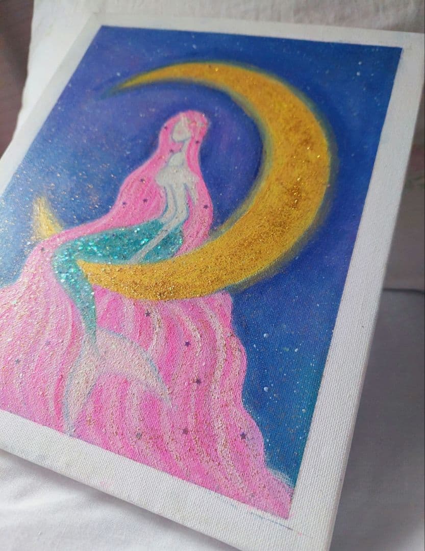 油絵　絵画　原画　再販なし『マーメイド』