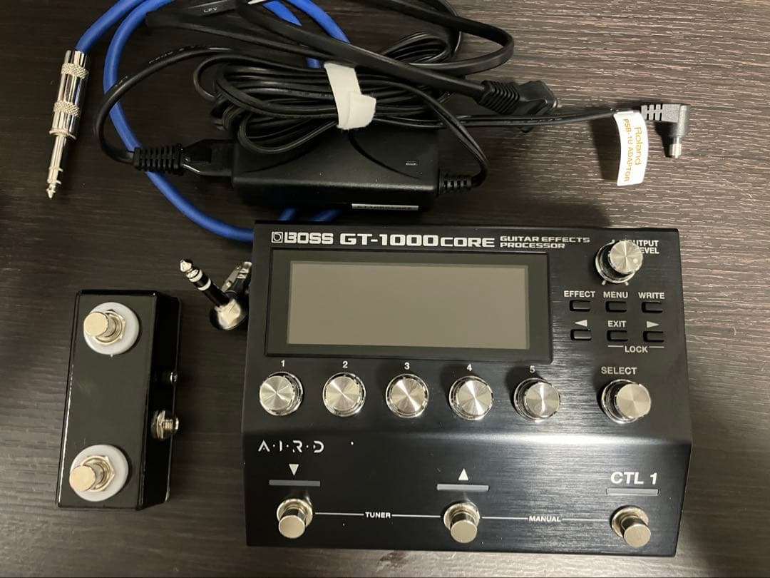 BOSS GT1000core 自作フットスイッチ　自作ケーブル