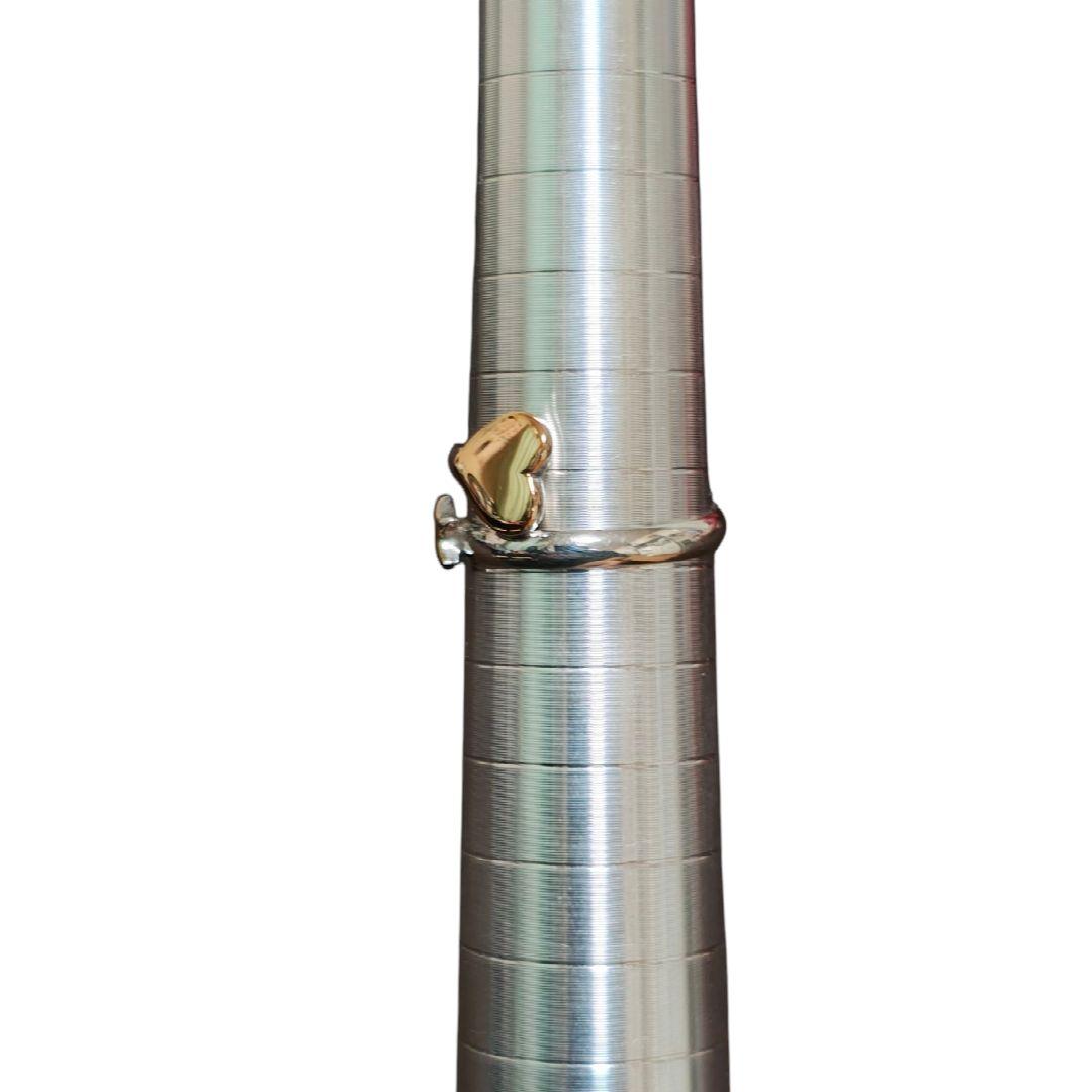 K18/925S刻印　スター/ハートリング　9号