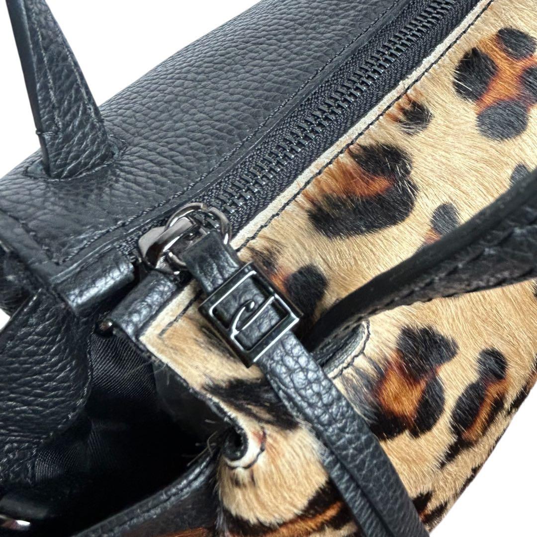 GIANNI CHIARINI ジャンニキアリーニ ハラコレオパードハンドバッグ