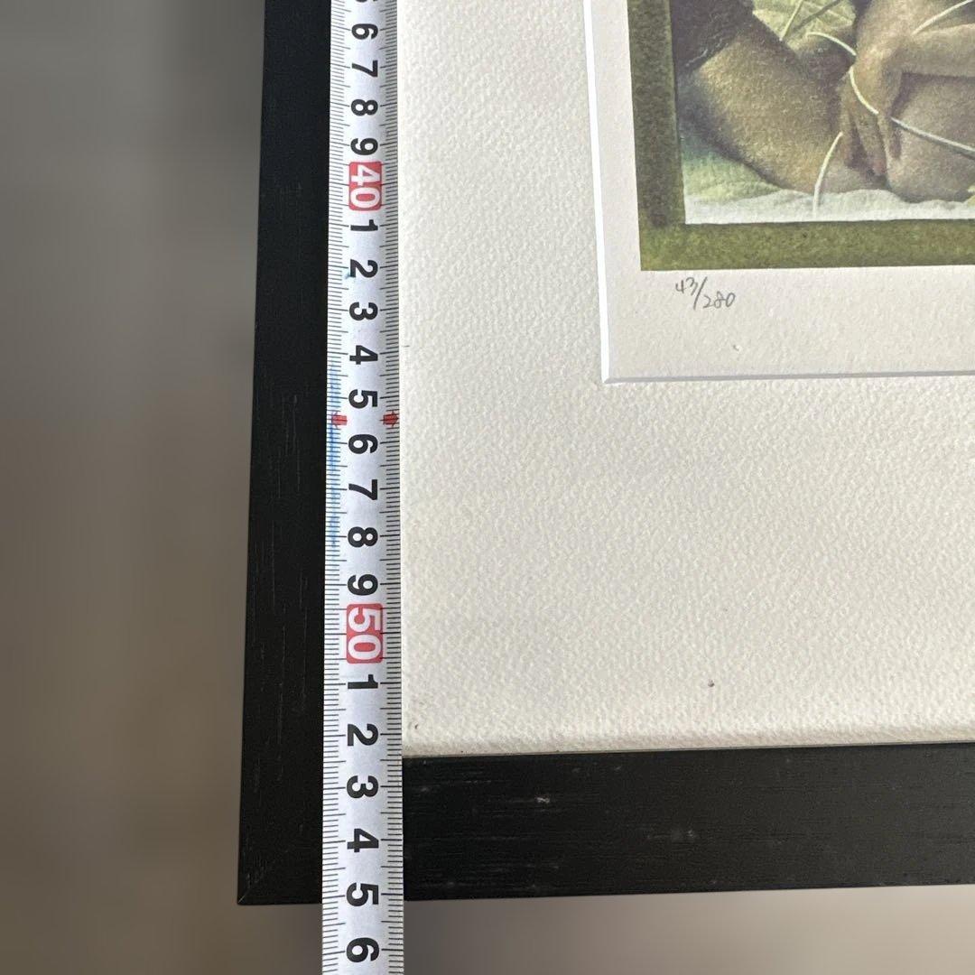 瞬間的お値下げ‼️池田満寿夫　リトグラフ　海と女性 黒フレーム