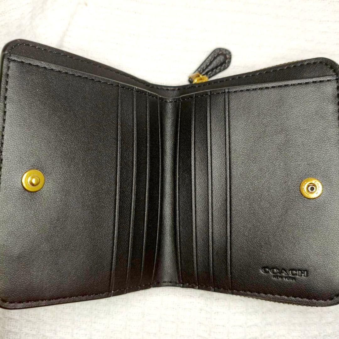 【美品】COACH レキシー 二つ折り財布 ブラック 日本限定　cz120　レザ