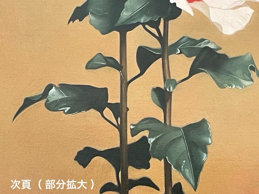 絵画　ムクゲ（ 木槿 ）　油彩画　Kouji 1994