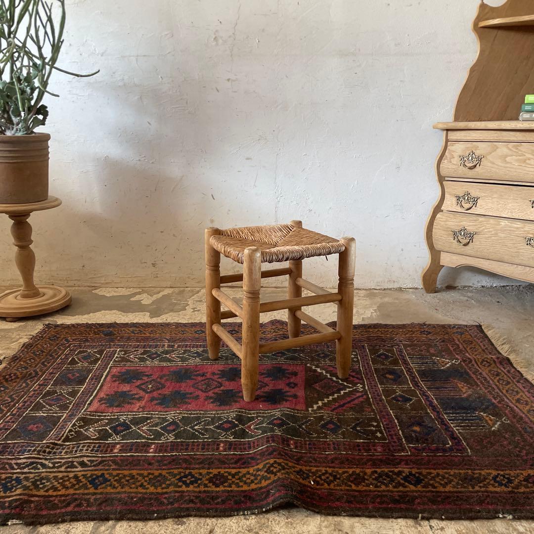 年末・年始SALE 藁スツール　剥離