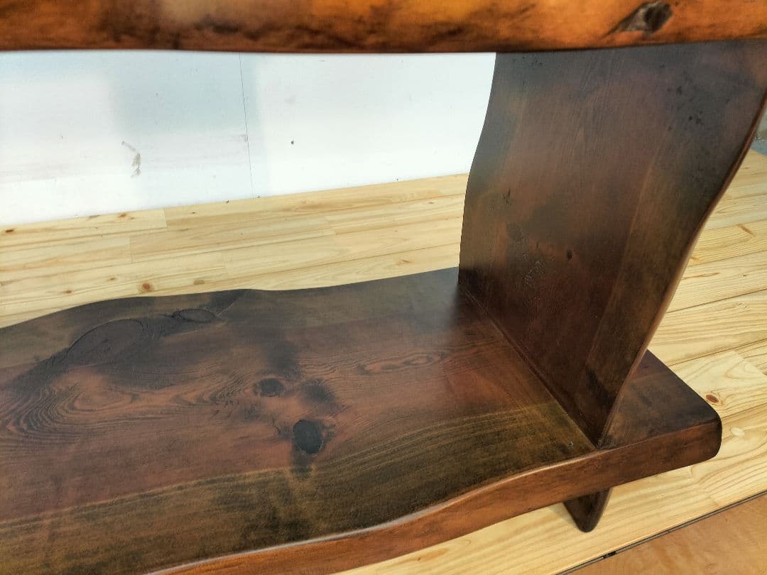 松の木　耳付き一枚板　テーブル　テレビ台