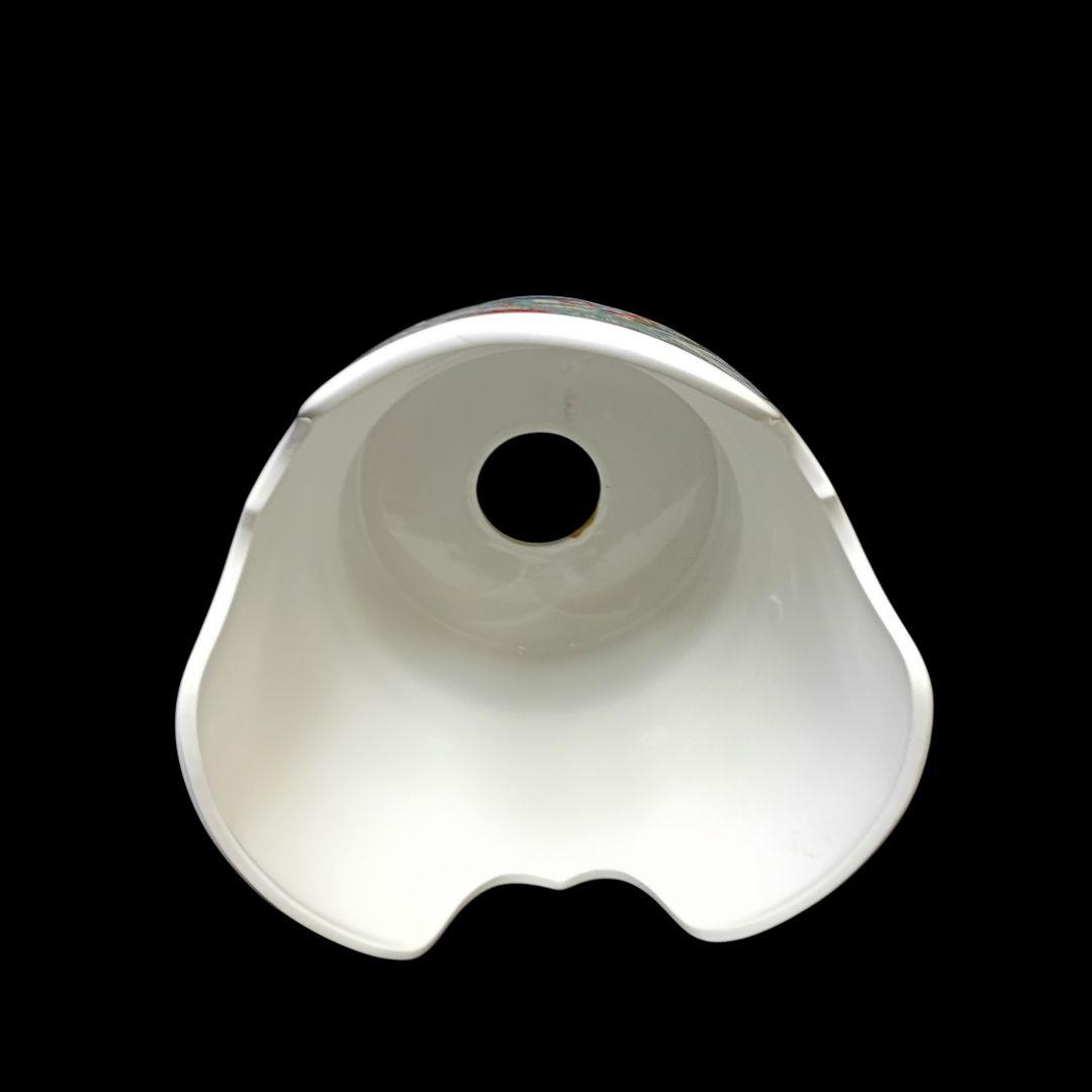 有田焼　勝右衛門　飾壺　染錦　金彩色絵鳥紋　青赤装飾陶器壺 獅子の彫刻付き