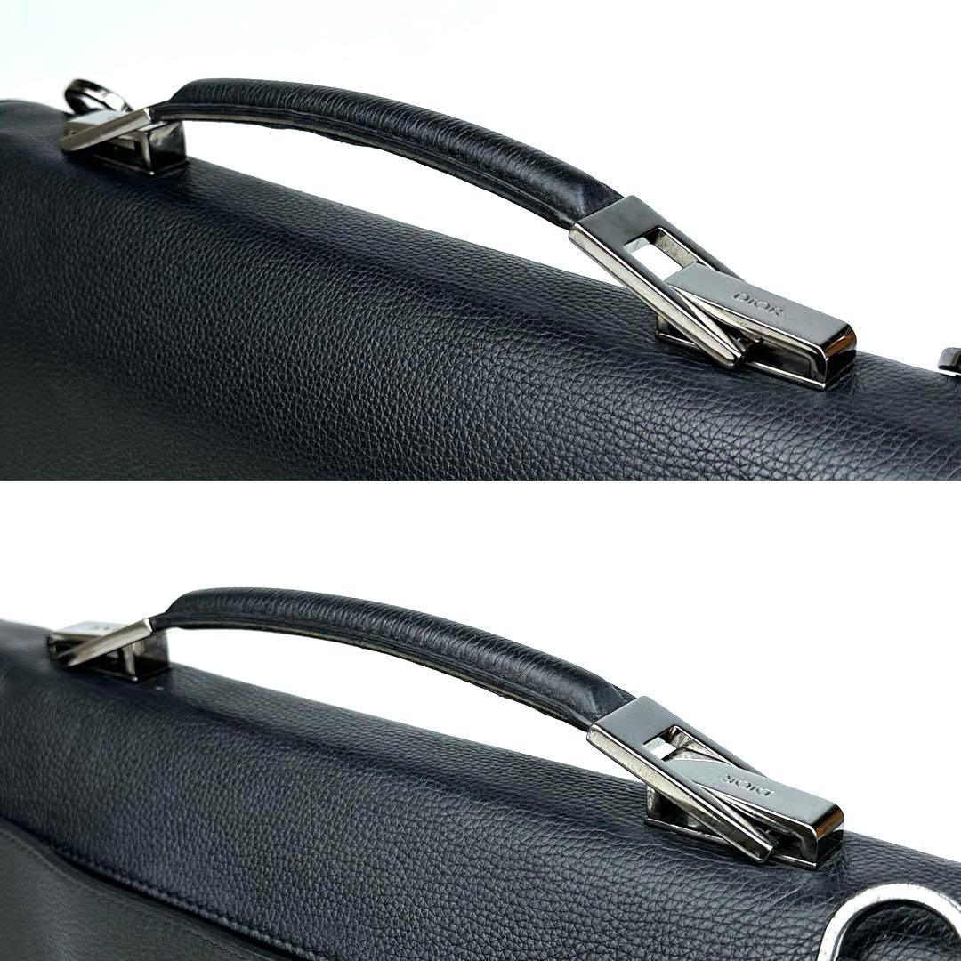 滋賀倉庫 ディオール エリート ビジネスバッグ フォーマル シルバー金具