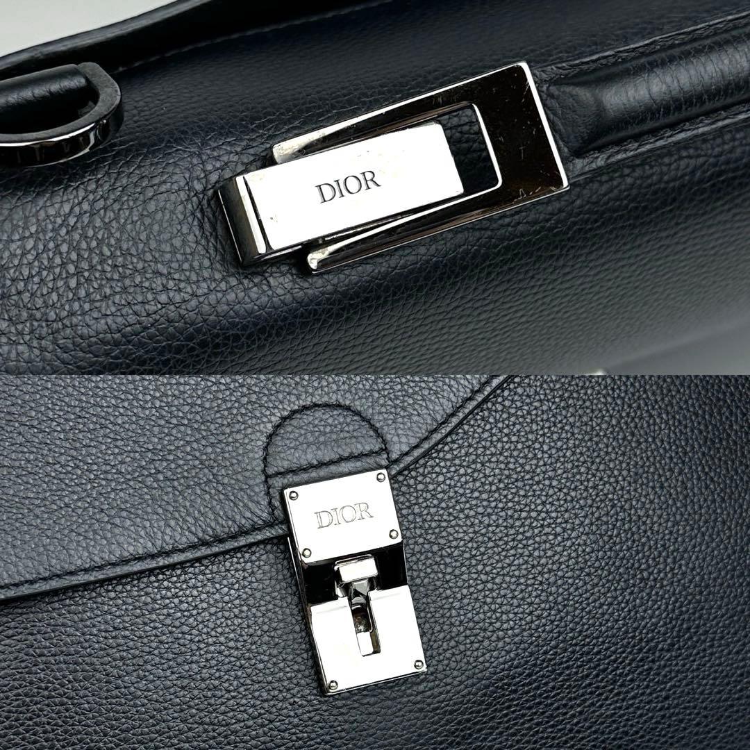 滋賀倉庫 ディオール エリート ビジネスバッグ フォーマル シルバー金具