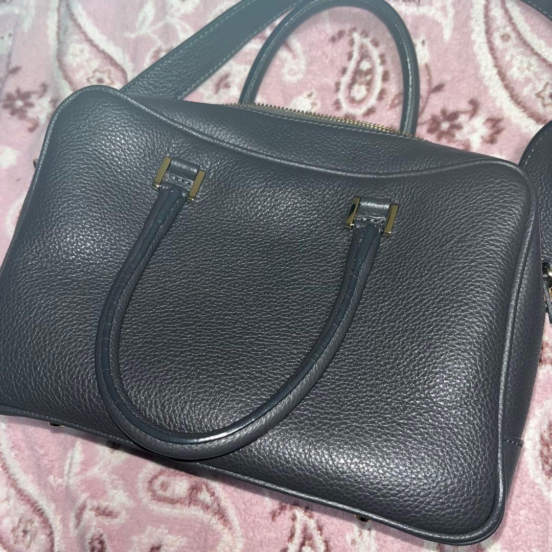 IENA Manuel MILANOマニュエルミラノ　レザーバッグ グレー系