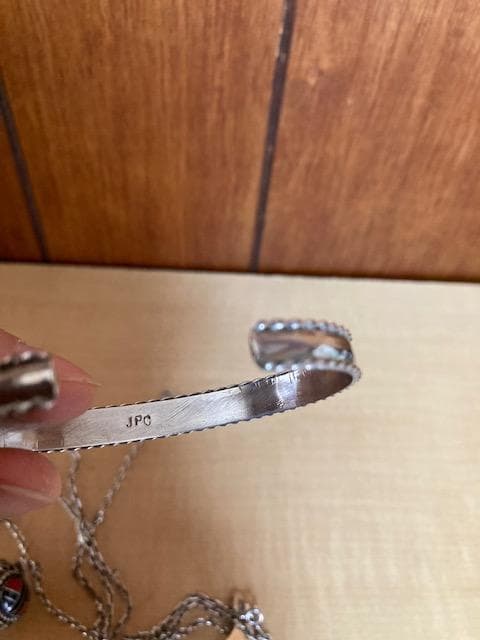 インディアンジュエリー　シルバー　リング　バングル　ネックレス　インレイ