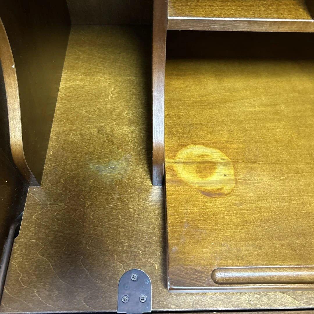 カリモク　木製ブラウン文机