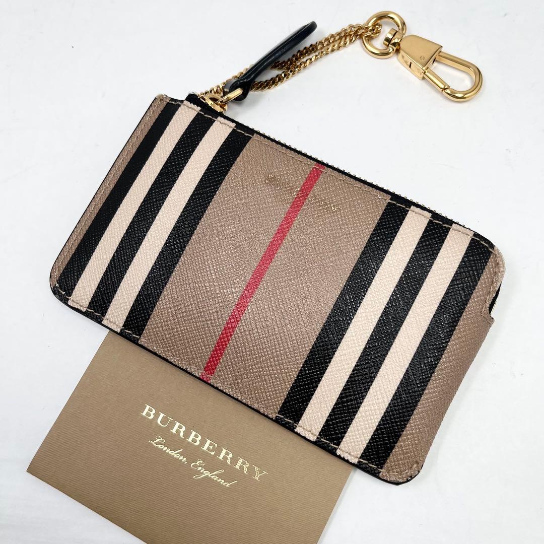 【美品】バーバリー　パース　小銭入れ　キーホルダー　ノバチェック　希少