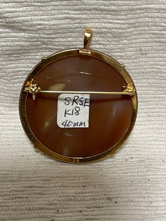 CAMEO カメオ K18 ブローチ　ペンダントどちらでも使える