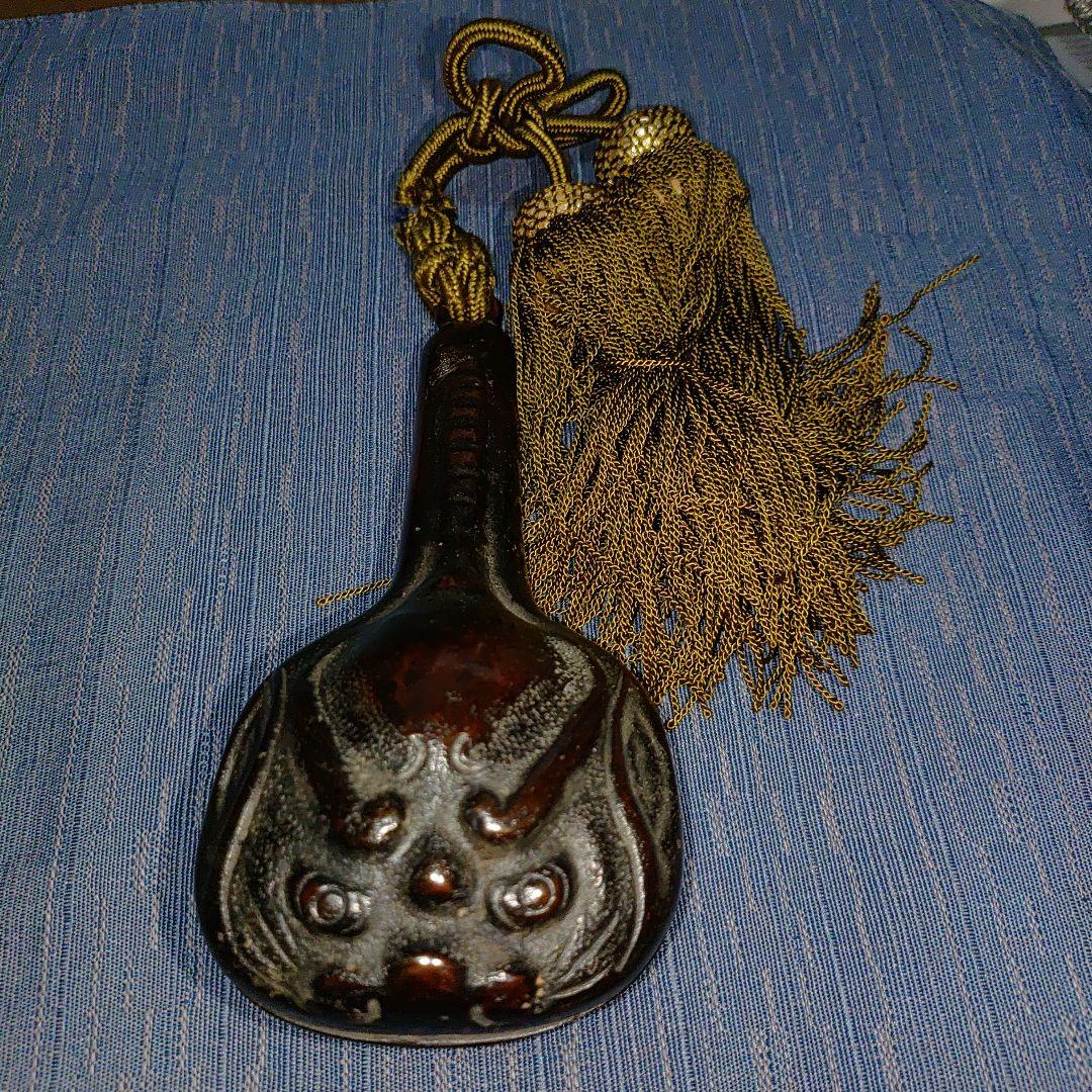 古銅写 鬼面鈴 共箱付属