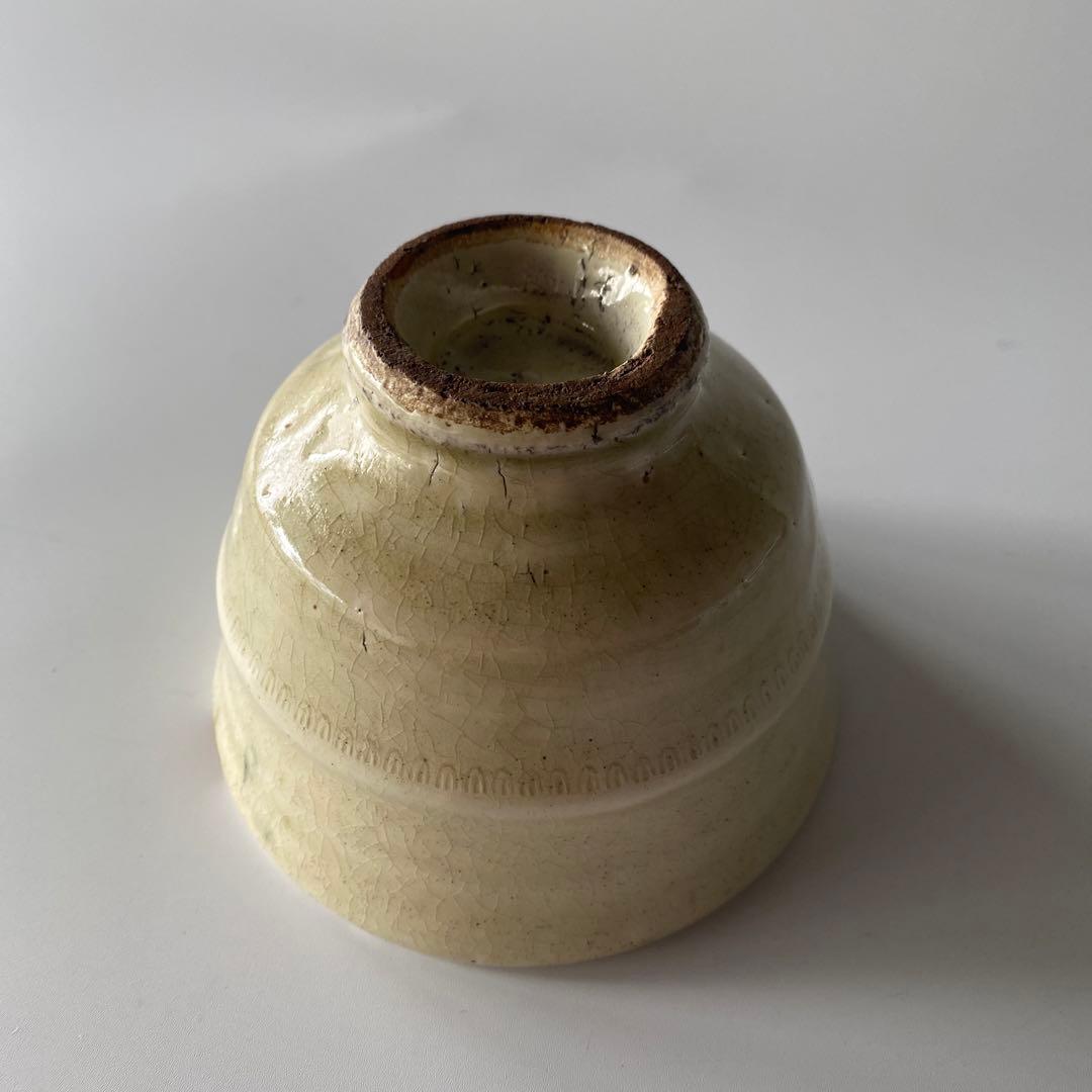 舩木研兒 白釉押紋茶碗 布志名 舩木道忠 バーナードリーチ 山陰 民藝 金継ぎ有