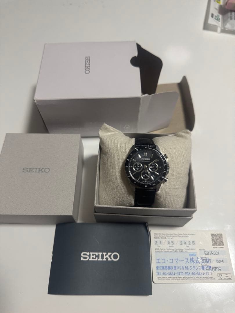 SEIKO 1/5秒クロノグラフ クオーツ 腕時計SBTR021