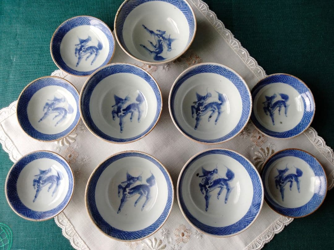 大明年製　蓋付き器　５客セット