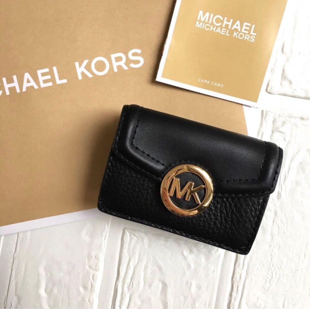 新品 マイケルコース MICHEAL KORS 三つ折り財布 ブラック