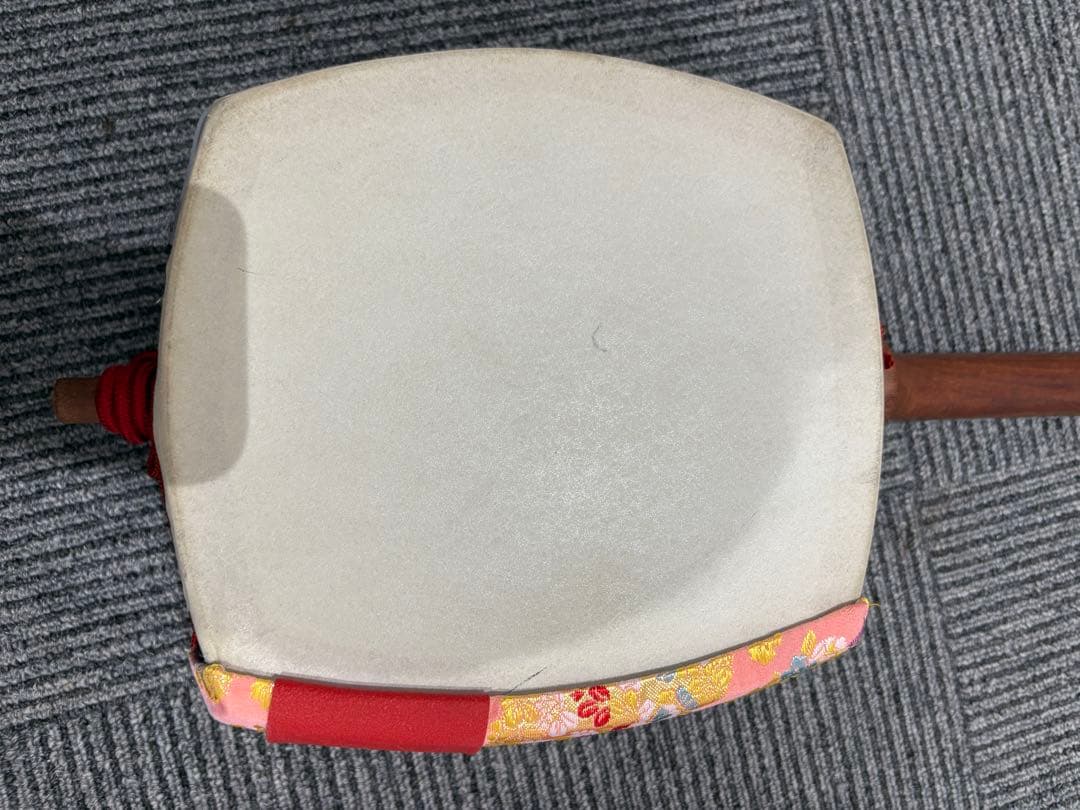 三味線 本体 花柄装飾 3弦 和楽器