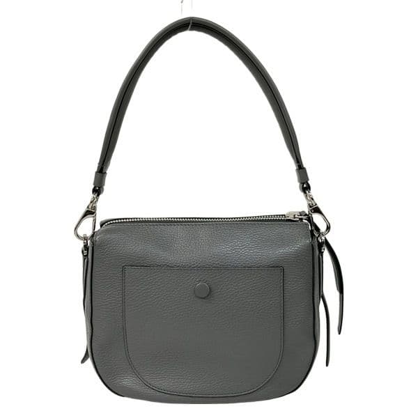 トッズ TOD’S ハンドバッグ ダブルT グレー 美品