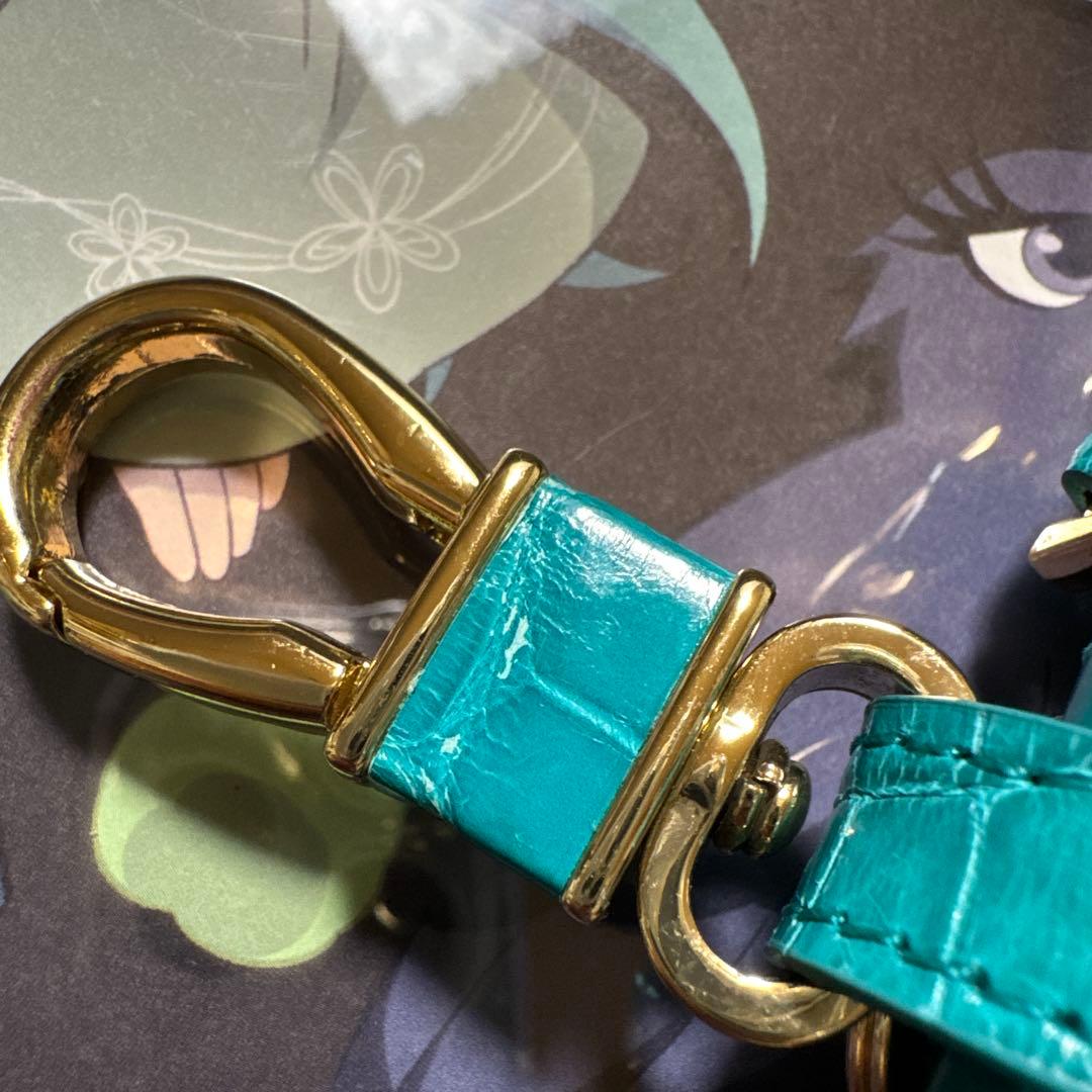 三京商会 クロコダイル スマートキーケース シャイニング 加工 ターコイズブルー