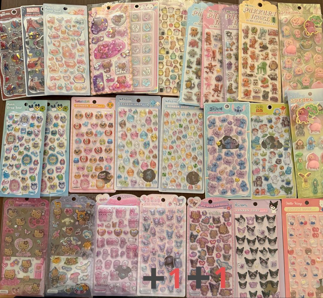 【新品未使用28枚♡シール帳２セット】 ボンボンドロップシールまとめ売りサンリオ