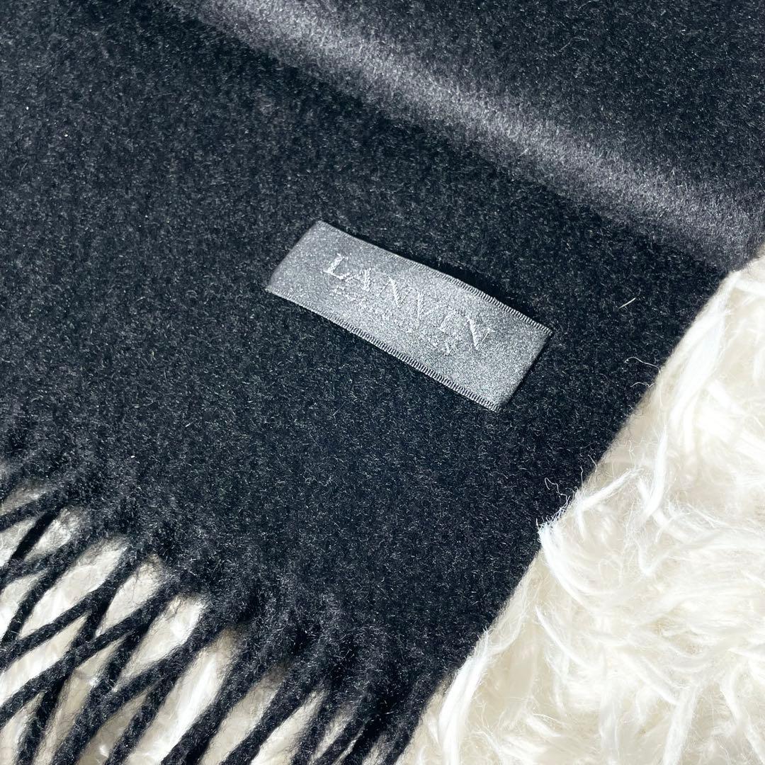【ひー】LANVIN ランバン カシミヤ100% 大判ストール 大きい