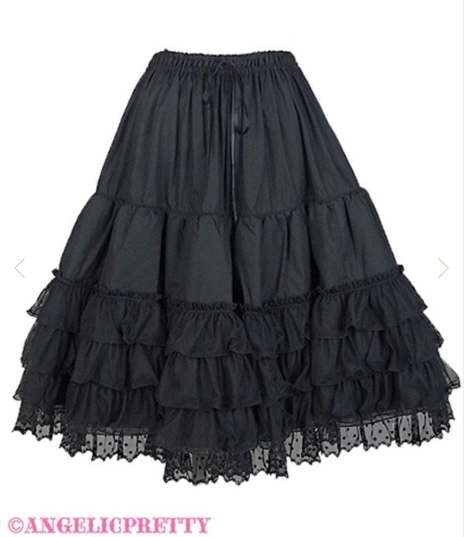プリンセスロングペチコート（黒）　アンジェリックプリティ