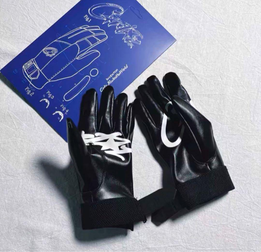 小物 corteiz glove Black