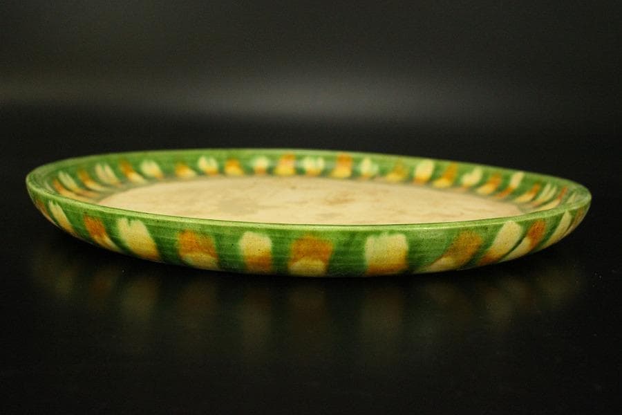 中国美術 唐三彩 盃 盤 揃 有名陶芸家所蔵(HA501)