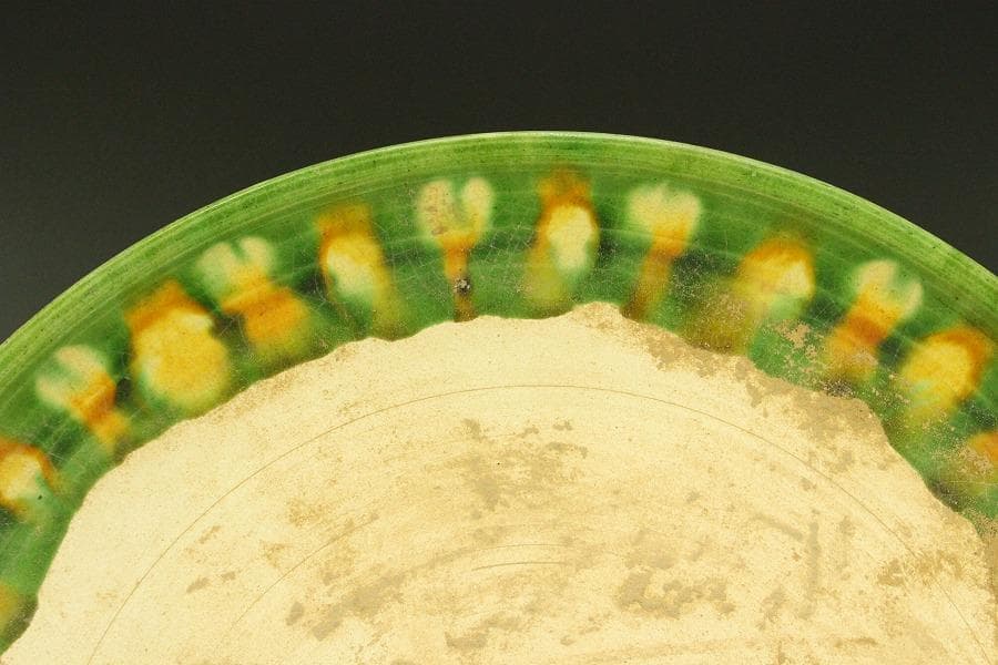 中国美術 唐三彩 盃 盤 揃 有名陶芸家所蔵(HA501)