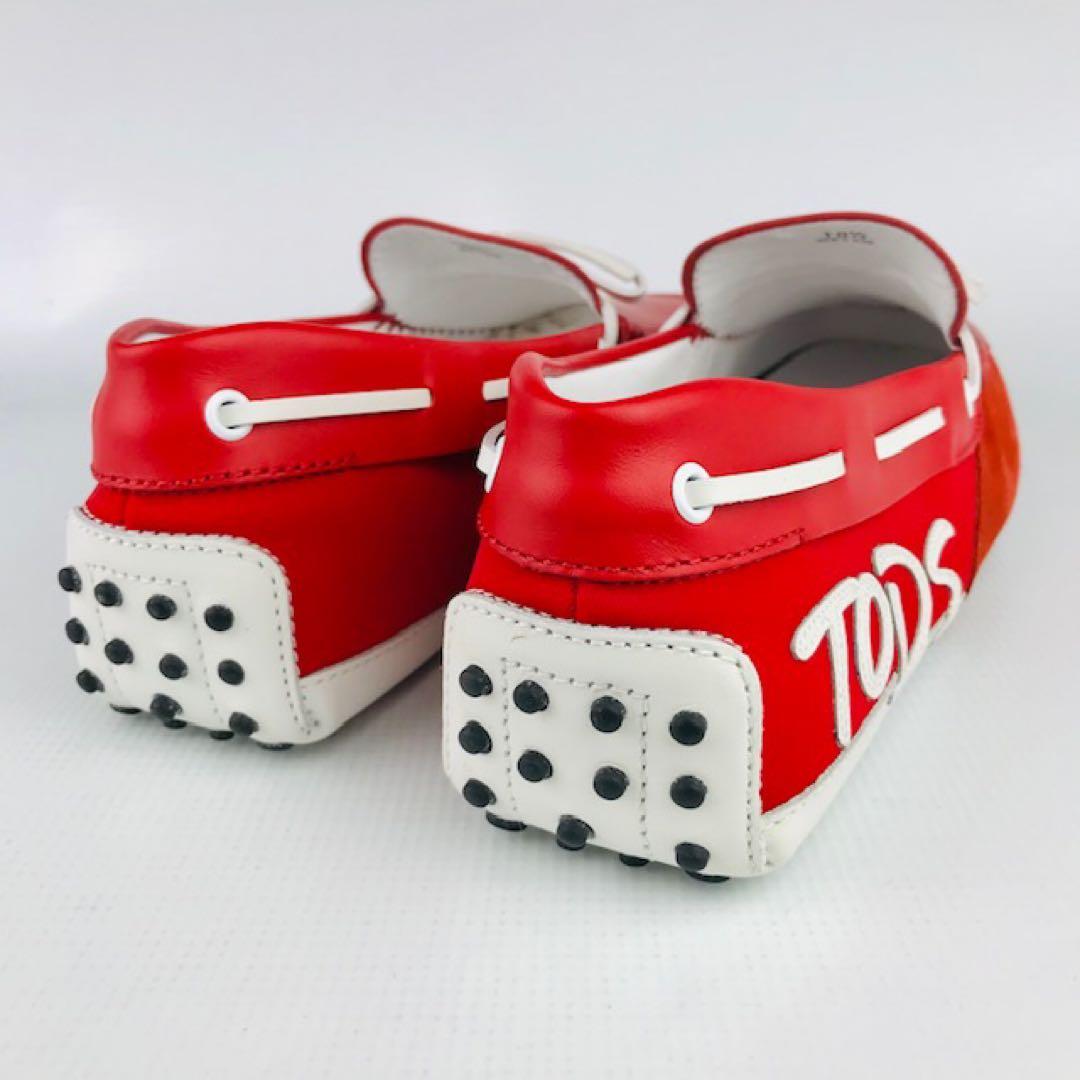新品未使用★TOD'S・レザー切替 サイドロゴ ドライビングシューズ(10.5)