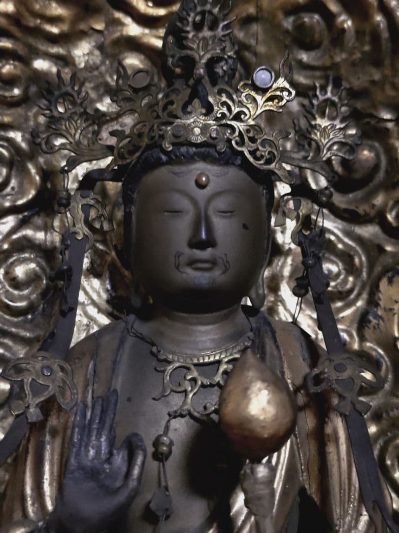 木彫 玉眼 聖観音菩薩立像 仏像 仏教美術