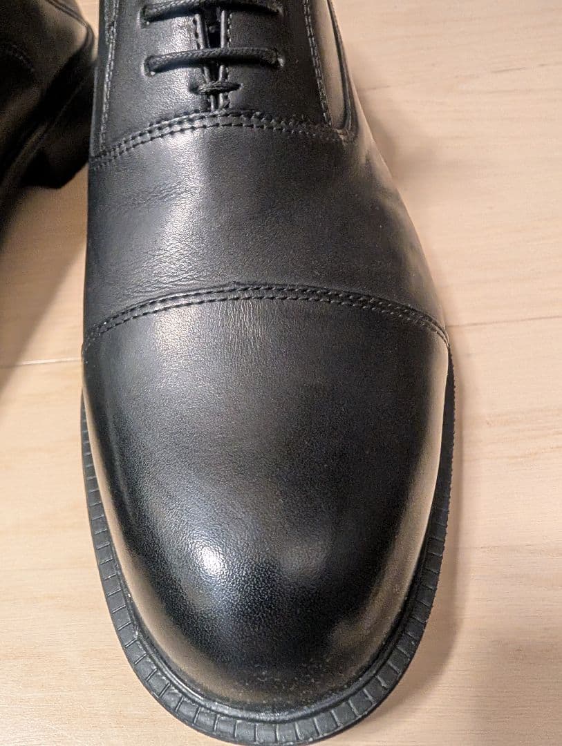 wws ボーダレス本革シューズ ブラック 26.5cm