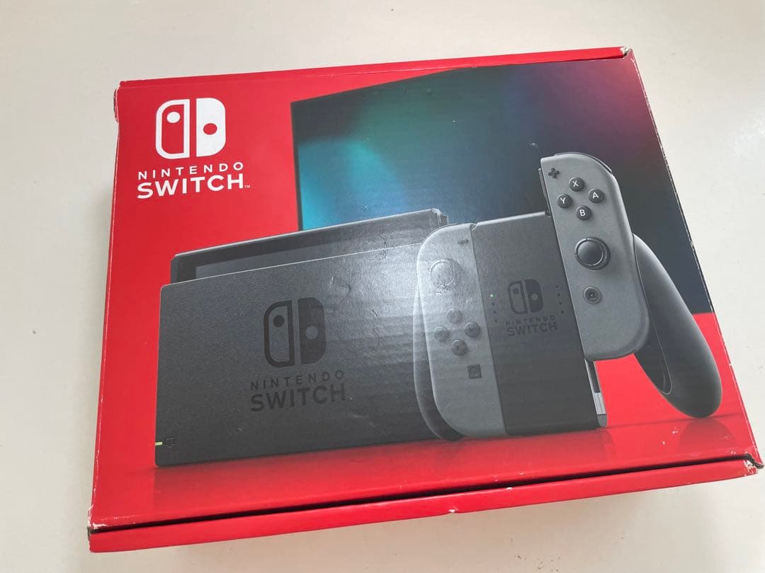 【ジャンク】Nintendo Switch グレー本体新型　Joy-Con付き