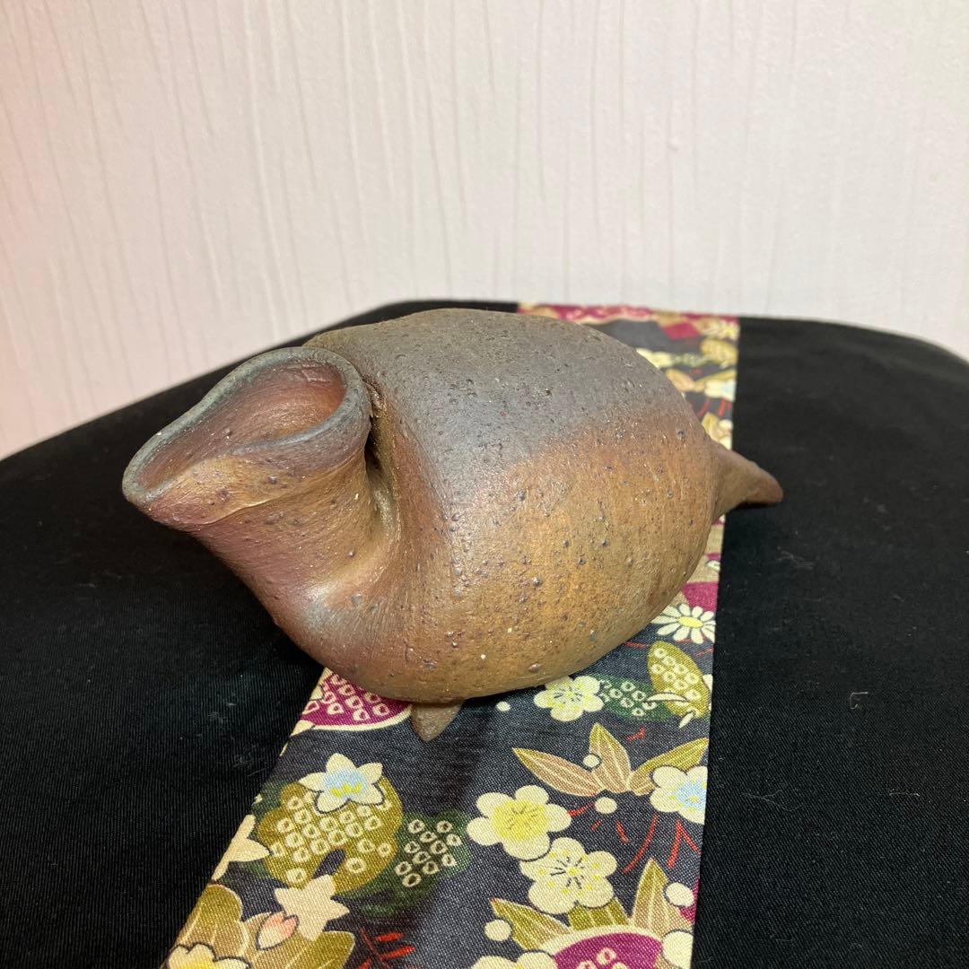 鴨徳利　アンティーク　骨董品　一輪挿し　酒器