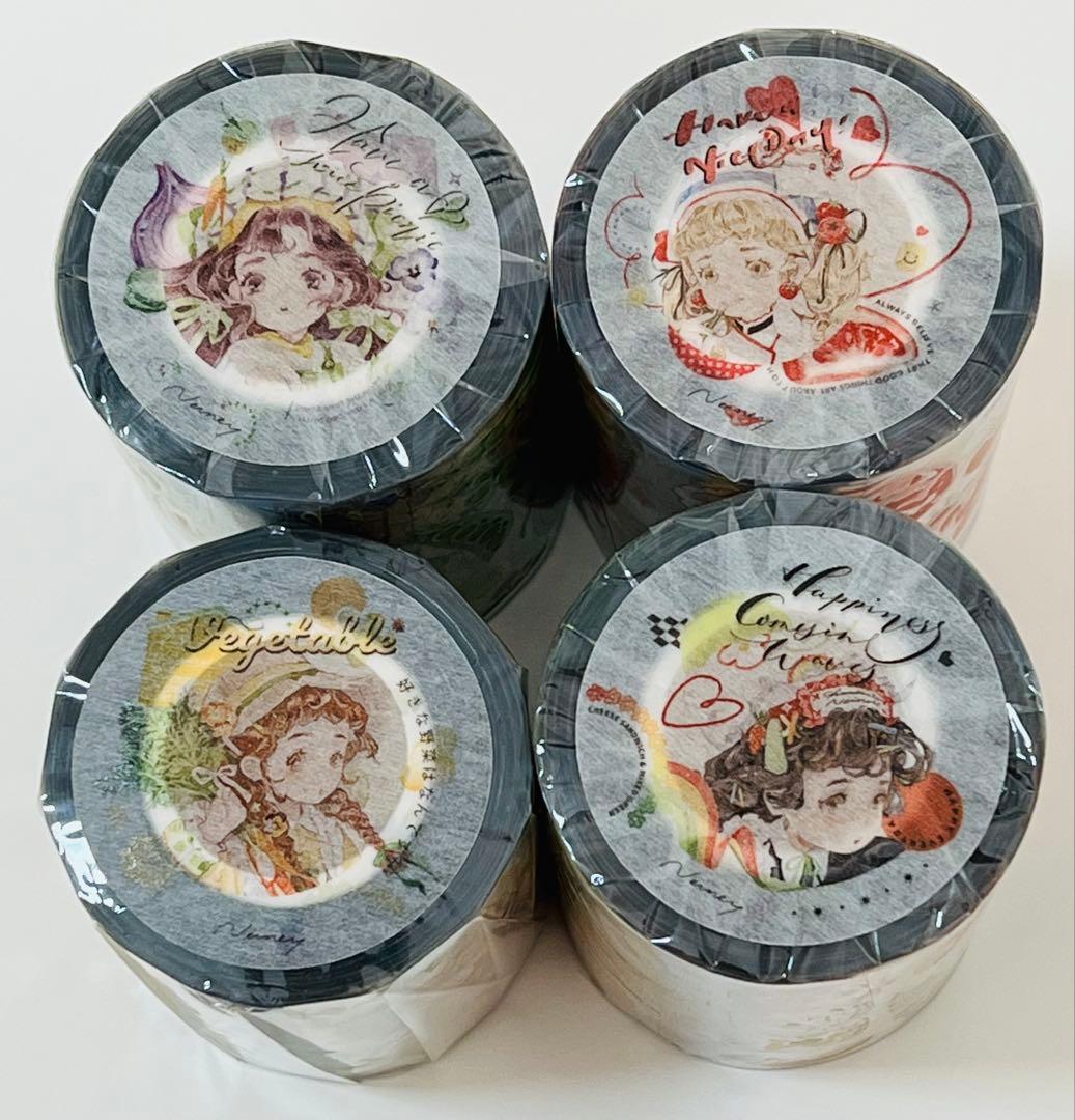 海外　人物　マスキングテープ　NeiNei 野柚 4点⚠️水晶pet（310287