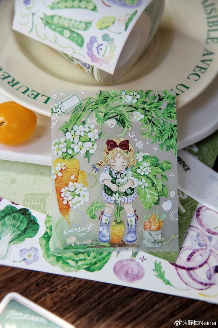 海外　人物　マスキングテープ　NeiNei 野柚 4点⚠️水晶pet（310287