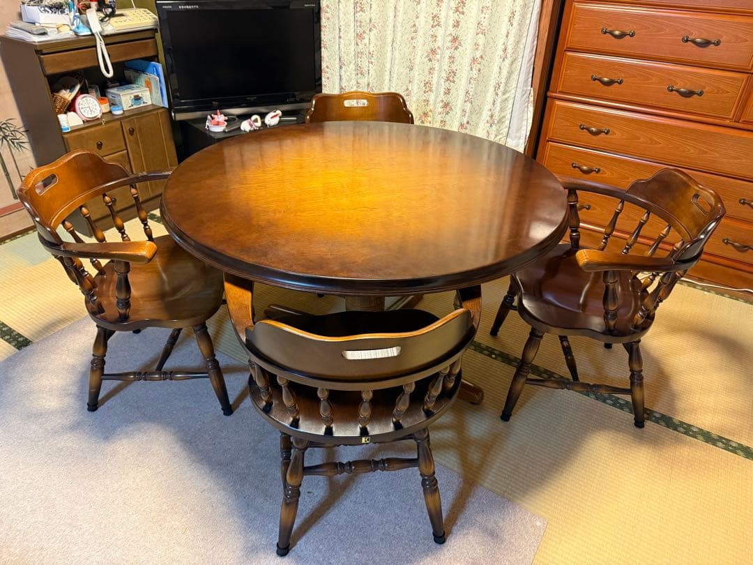 メ*ー様 【O-2059】飛騨産業 キツツキ ダイニングテーブル ラウンド