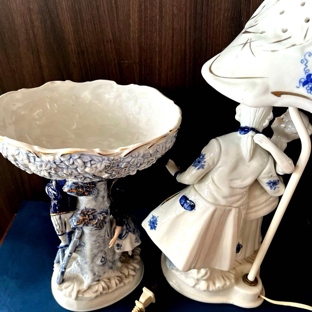 西洋アンティーク風ドールスタンド、小物入れ　2点