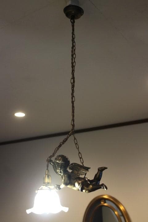 フランス アンティーク 天使 エンジェル シャンデリア ペンダントライト a