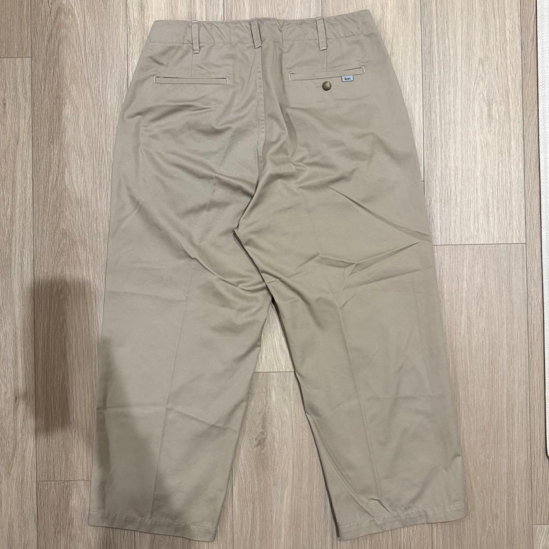 kan × BEAVER ビッグチノパンツ ベージュ M