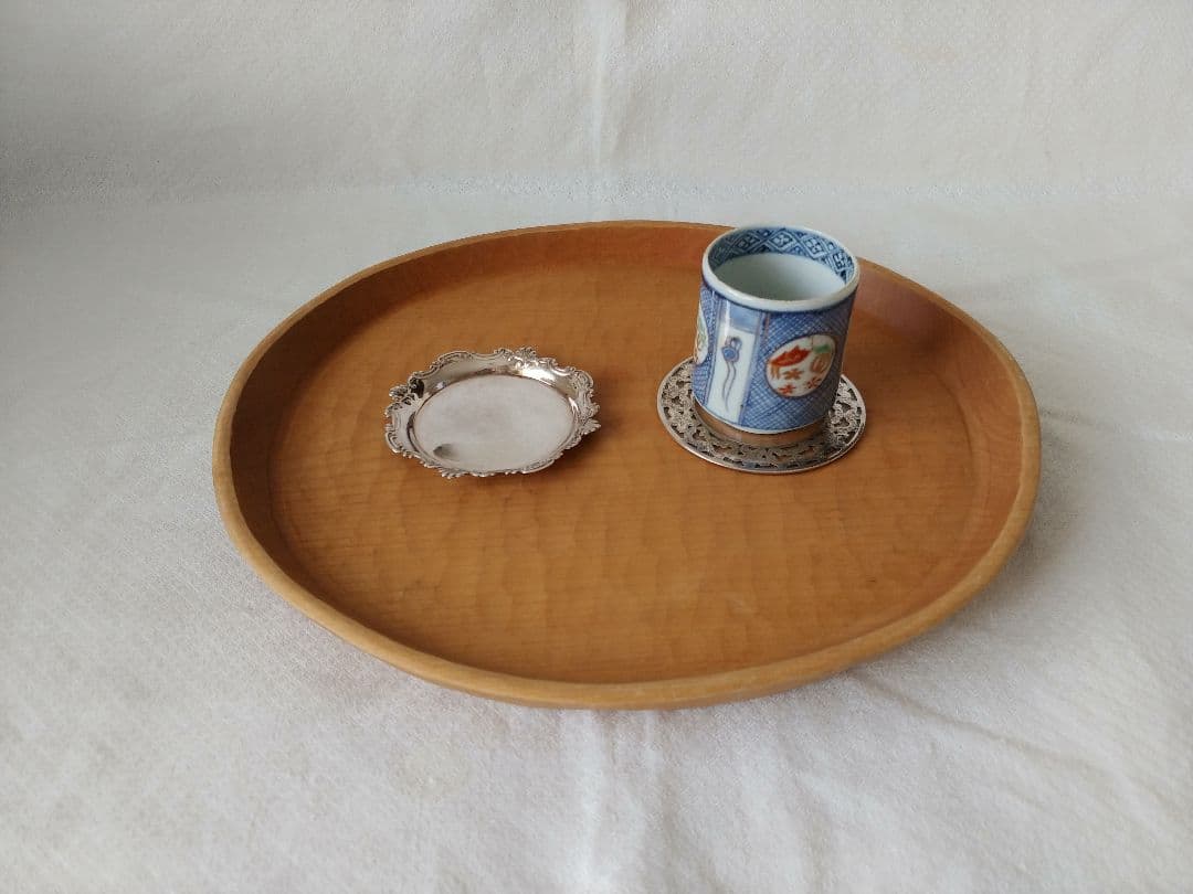 てっさい堂　猪口　古伊万里　染付　シルバー　セット　B (トレイ含まず)