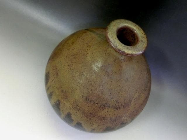壷■古丹波焼 花瓶 涙艮 徳利 押し葉 花器 一輪挿し 時代物 骨董品■