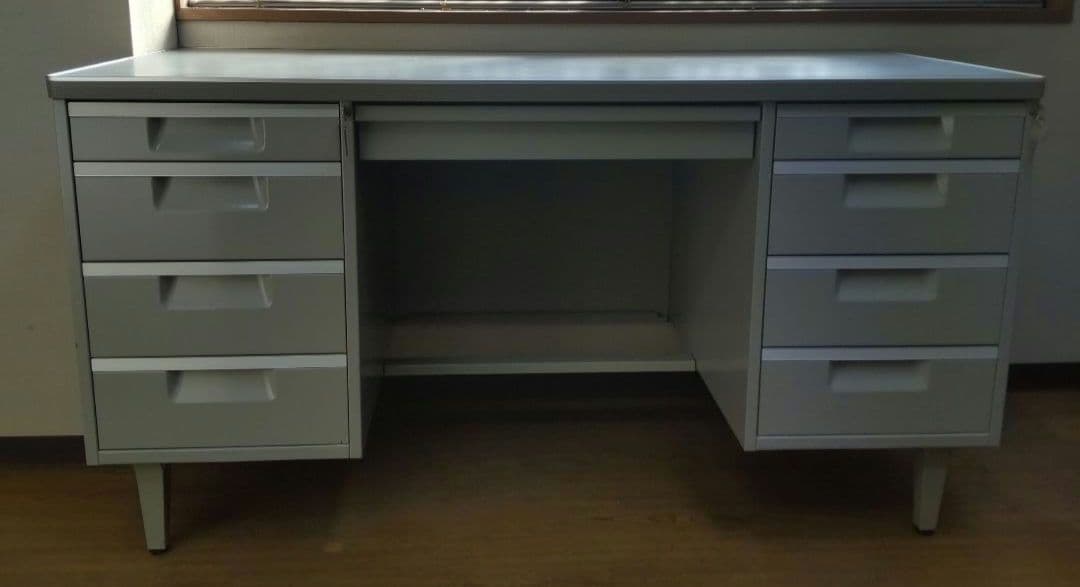 コクヨ オフィスデスク 事務用デスク 両袖4段真ん中１段の引き出し付き