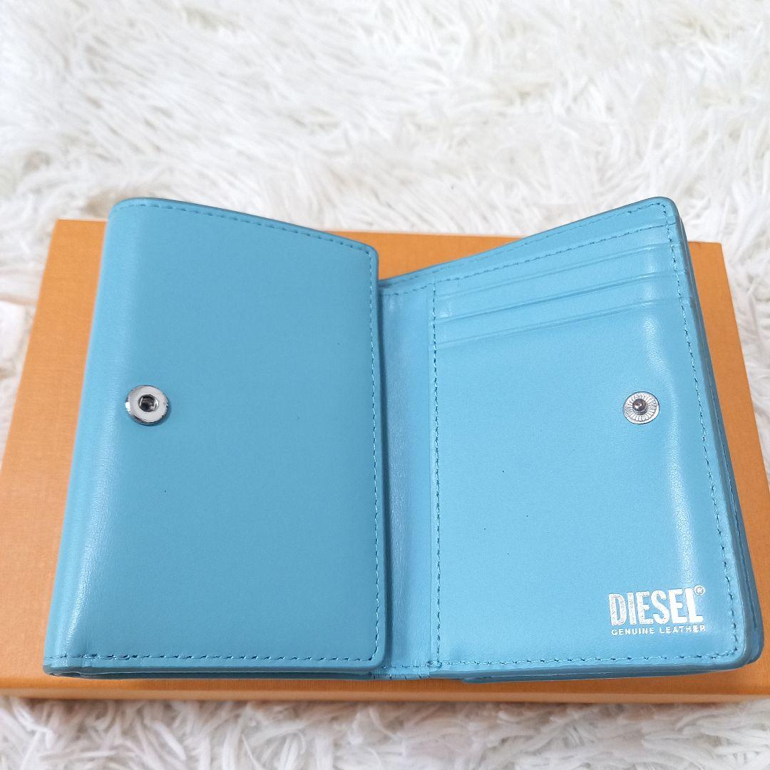 DIESEL　1DR　tri-fold coin　ウォレット　三つ折り財布　青