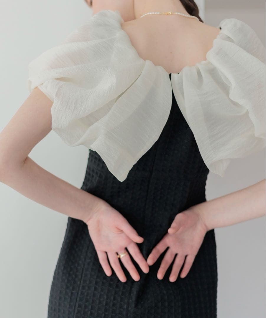 【LEJA】2WAYオフショルダーパフスリーブバリエマーメイドワンピース