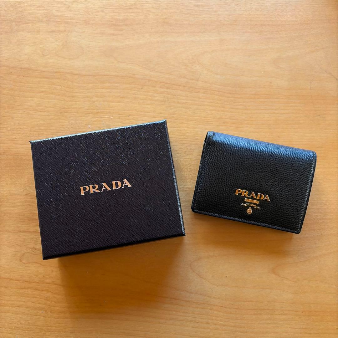 即購入可　PRADA プラダ　サフィアーノ　二つ折り財布　ミニ財布