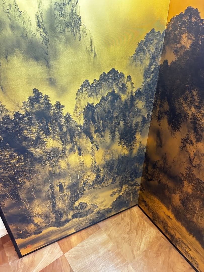 屏風　金色　和室　昭和